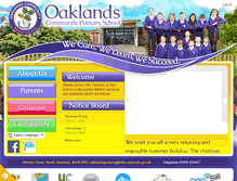 Tablet Screenshot of oaklandsprimaryschool.co.uk
